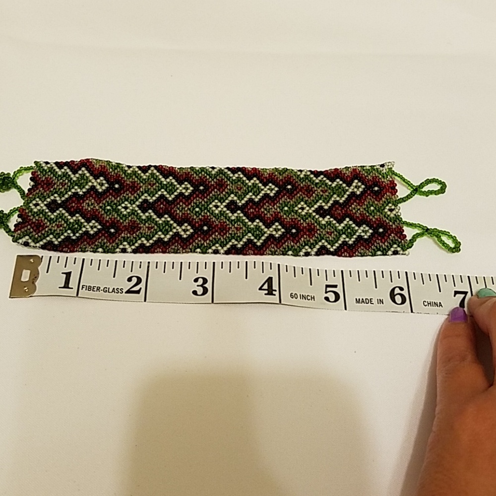 Beaded cuff bracelet